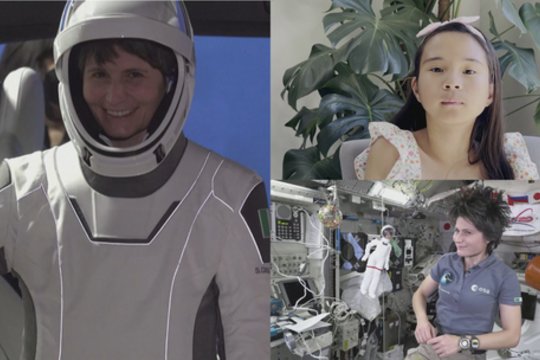 Italė astronautė pažymėjo kosmoso savaitę atsakinėdama į mergaičių klausimus: dalis jų sukėlė juoką
