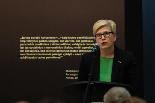 I. Šimonytė „Laisvės riterio“ apdovanojimo teikime Ukrainos žmonėms: Ukraina yra nenugalima