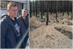 Po vizito Ukrainoje L. Kasčiūnas įspėja apie ženklus dėl Rusijos pajėgų tikslų: „Ten ne žmonės, o gyvuliai“