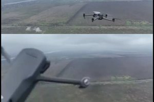 Pirmieji tokie kadrai pasaulyje: pirmąkart istorijoje nufilmuota dronų kova