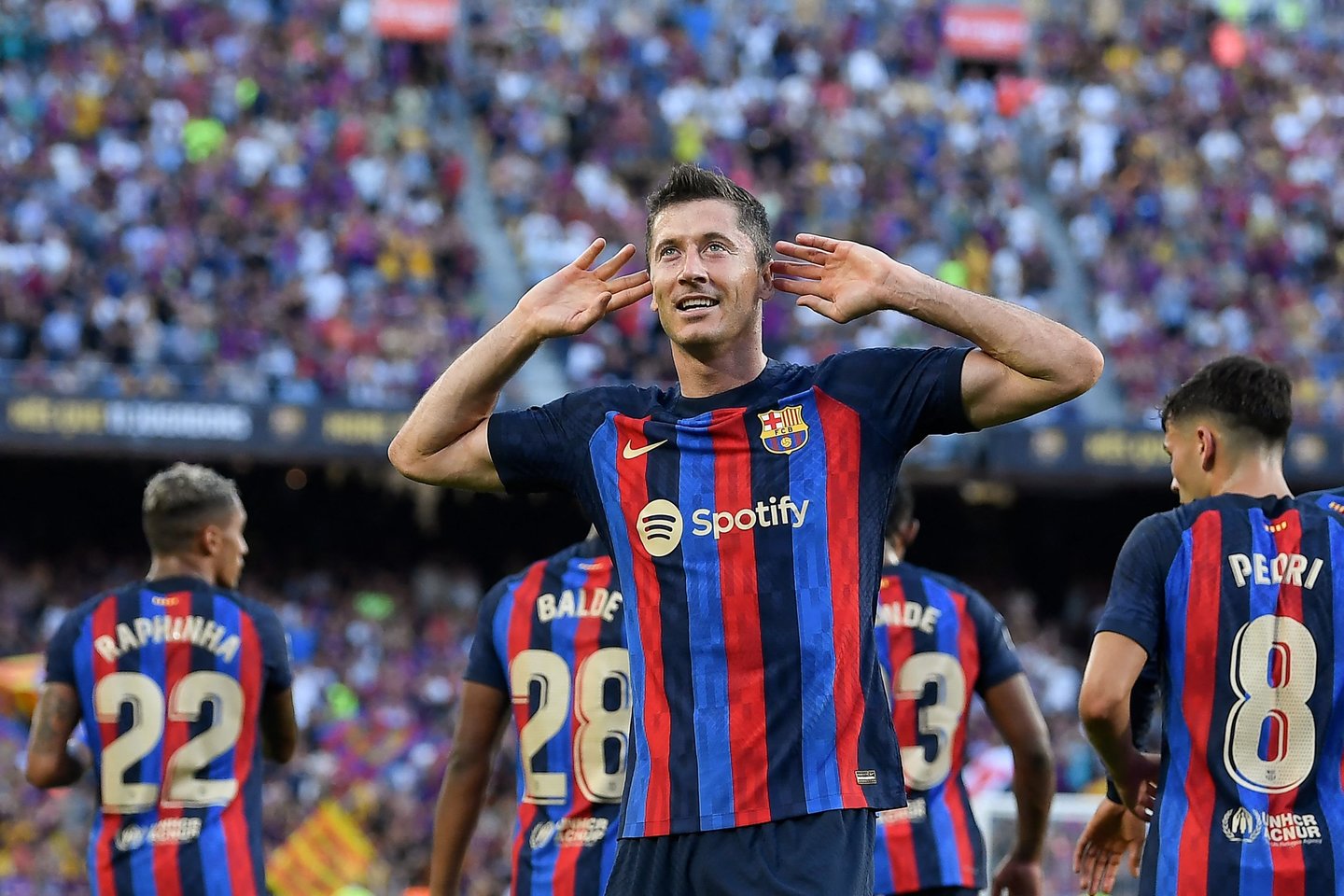 „Barcelona“ ekipos lyderis Robertas Lewandowkis.<br> AFP/Scanpix.com nuotr.