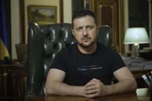 V. Zelenskis pranešė, kad rusai užminavo Kachovkos hidroelektrinę, gynėjai per parą numušė 15 iranietiškų dronų