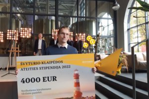 „Švyturio Klaipėdos ateities stipendija“ įteikta oro taršos problemas tyrinėjančiam mokslininkui