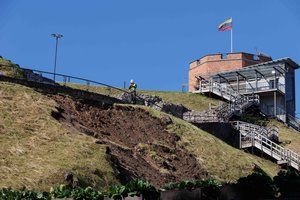 Problemiškiausias Gedimino kalno vietas iš esmės planuojama tvarkyti pavasarį