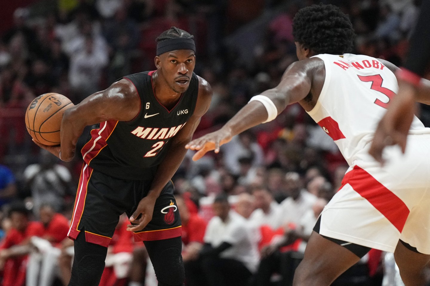  „Heat“ pergalė prieš „Raptors“ pažymėta pirmomis sezono muštynėmis<br> USA TODAY Sports/Scanpix nuotr.