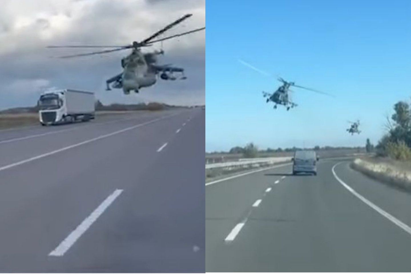  Internete plinta net keli vaizdo įrašai, demonstruojantys Ukrainos sraigtasparnių pilotų meistriškumą.<br> Stopkadrai, lrytas.lt mont.