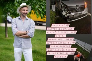 Aktorius Eimutis Kvosčiauskas pateko į autoįvykį
