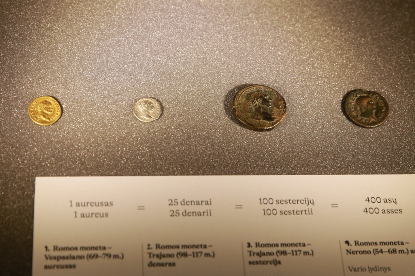 Romėniškosios monetos.<br> R. Danisevičiaus nuotr.