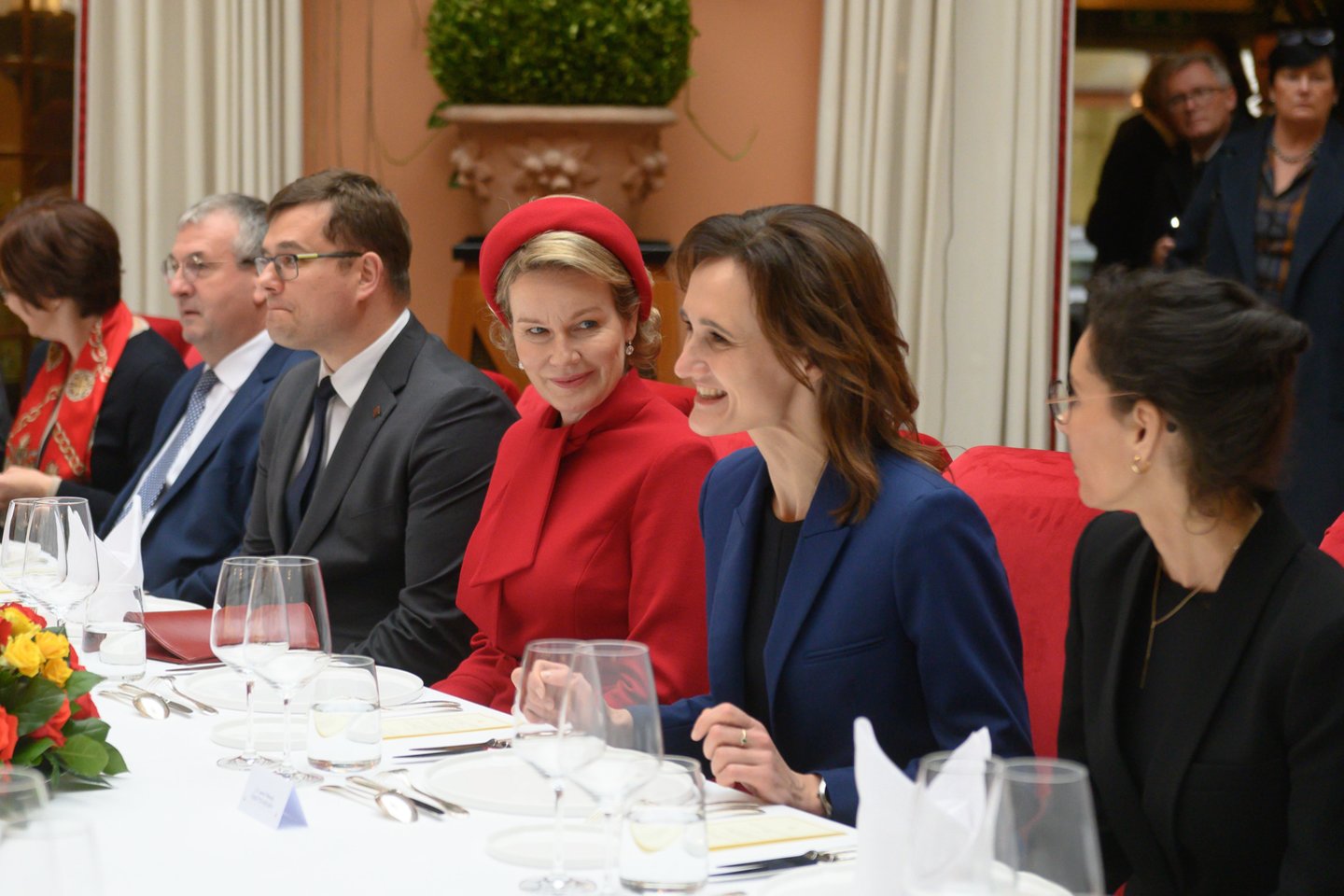  Pietų Belgijos karalius ir karalienė pakvietė Seimo pirmininkę Viktoriją Čmilytę-Nielsen į sostinės „Stiklių“ restoraną.<br> V.Skaraičio nuotr.