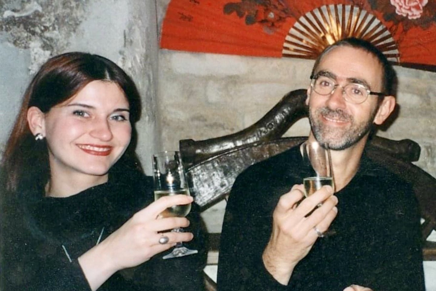  R.Mikelaitytė-Kašubienė su R.Muraro Vilniuje 2000-aisiais.<br> Asmeninio albumo nuotr.