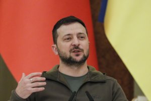 Ukrainos prezidentas V. Zelenskis apdovanotas Laisvės medaliu