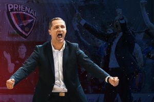 Pirmoji auka: LKL dugne įstrigusi Prienų komanda atsisveikino su treneriu T. Gaidamavičiumi