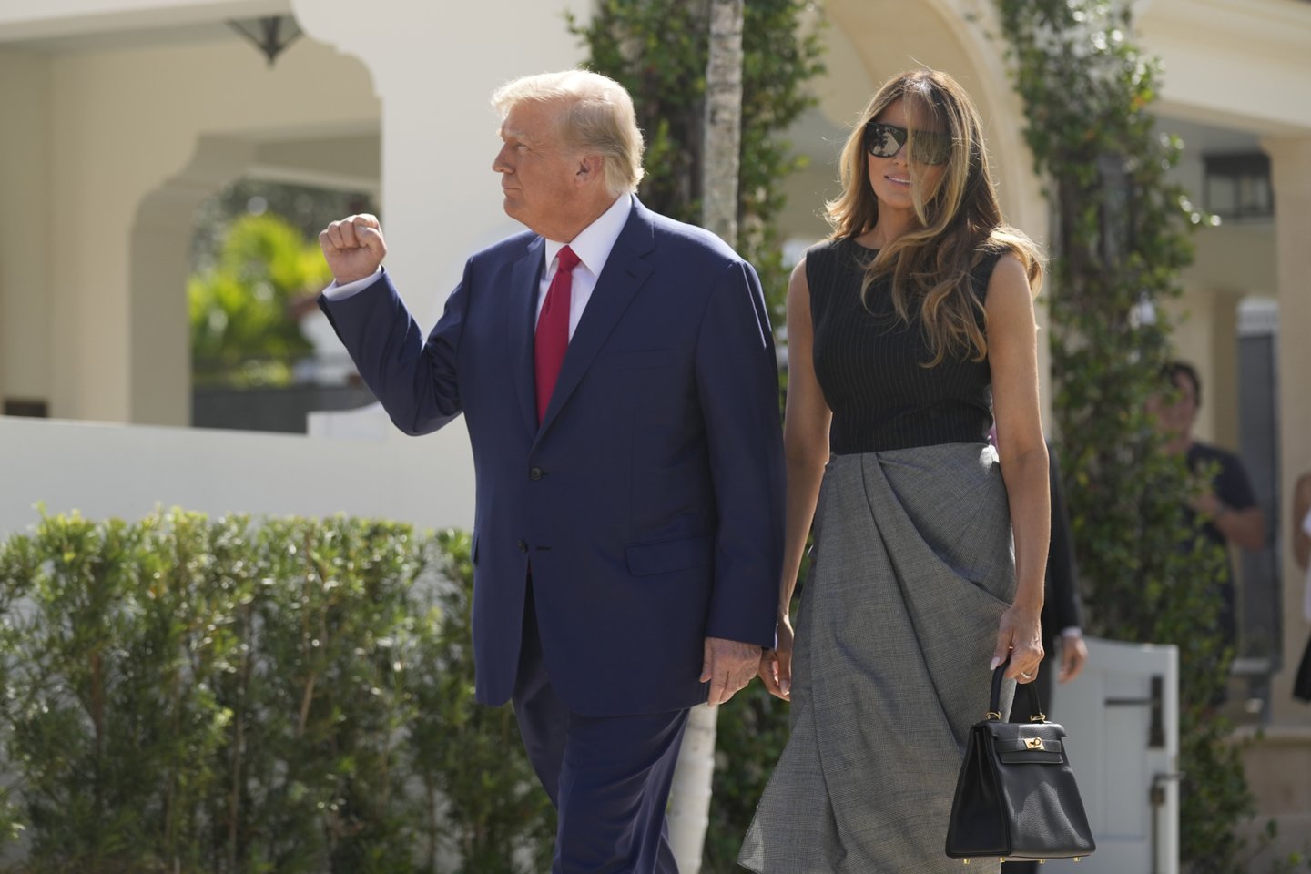 Donaldas Trumpas ir Melania Trump.<br>Scanpix/ AP nuotr.