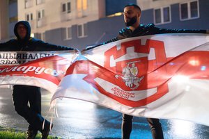 Vilniuje prie Baltarusijos ambasados – A. Lukašenkos režimo uždrausti šūkiai ir reikalavimai