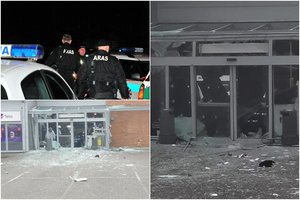 Bankomato sprogdintojų planas neišdegė: spėjo pasprukti su pinigais Kazlų Rūdoje, bet panaudoti jų negalės