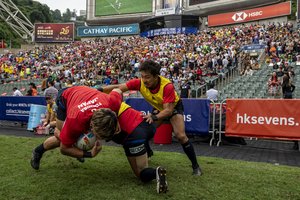 Honkongo protestų už demokratiją daina pakeitė Kinijos himną regbio rungtynėse