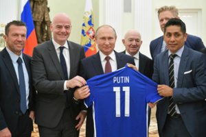 FIFA prezidentas G. Infantino siūlo per pasaulio čempionato kovas mėnesiui nutraukti karą Ukrainoje