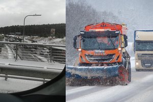 Lyg pirmą kartą pamatę sniegą: Vilniaus eismas paralyžiuotas dar nesibaigiant darbo dienai