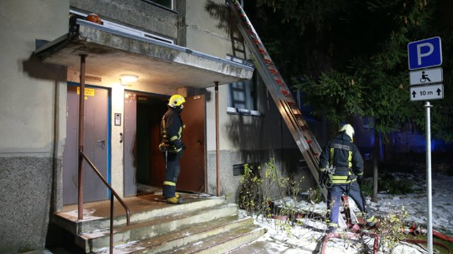 Aukų pareikalavęs gaisras Vilniuje: užfiksuoti vaizdai iš įvykio vietos