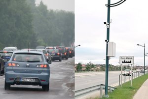 Vykstančius į Palangą ir iš jos vairuotojus fiksuos net 5 vaizdo kameros: automobilius atskirs pagal modelį ir spalvą