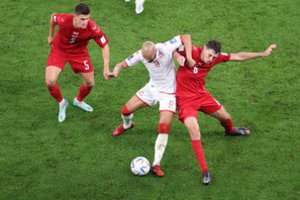 Pirmosios nulinės lygiosios pasaulio čempionate: danai neprispaudė Tuniso