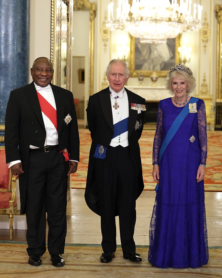  Bakingamo rūmuose karališkoji šeima priėmė Pietų Afrikos prezidentą Cyrilą Ramaphosą.