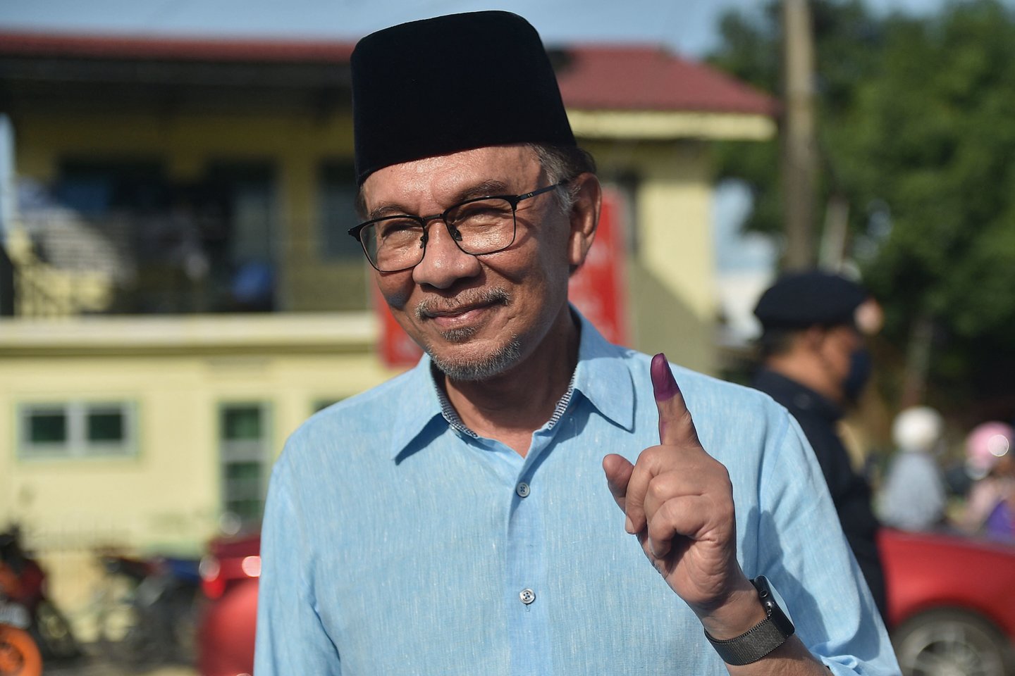 Malaizijos opozicijos lyderis Anwaras Ibrahimas.<br>AFP/Scanpix nuotr.