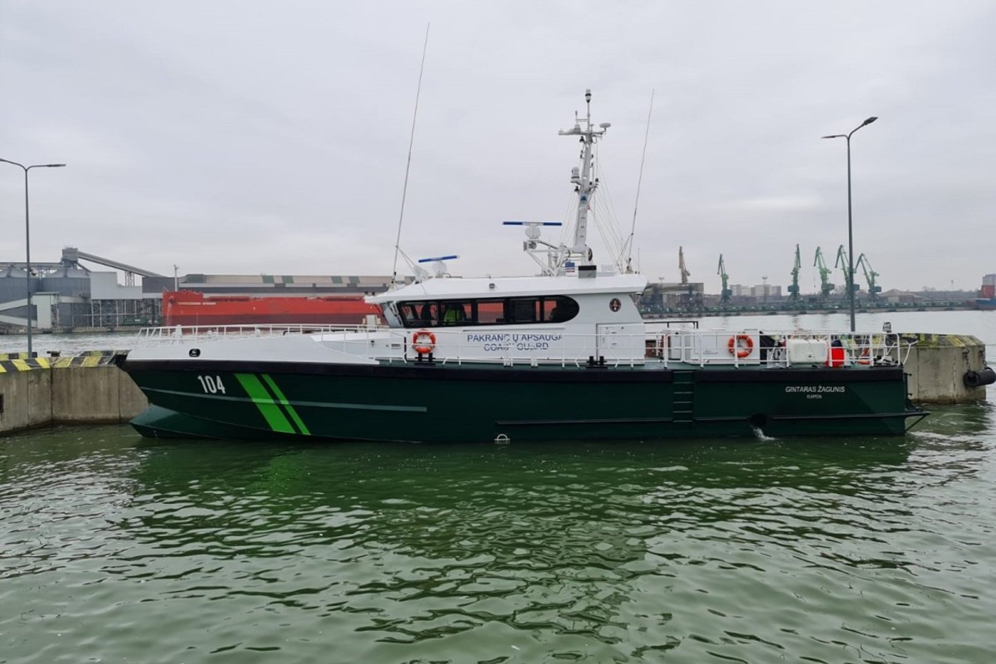 Penktadienį Klaipėdoje bus pristatomi nauji patrulinis pasieniečių laivas „Gintaras Žagunis“ ir trys kateriai.<br>Pranešėjų spaudai nuotr.
