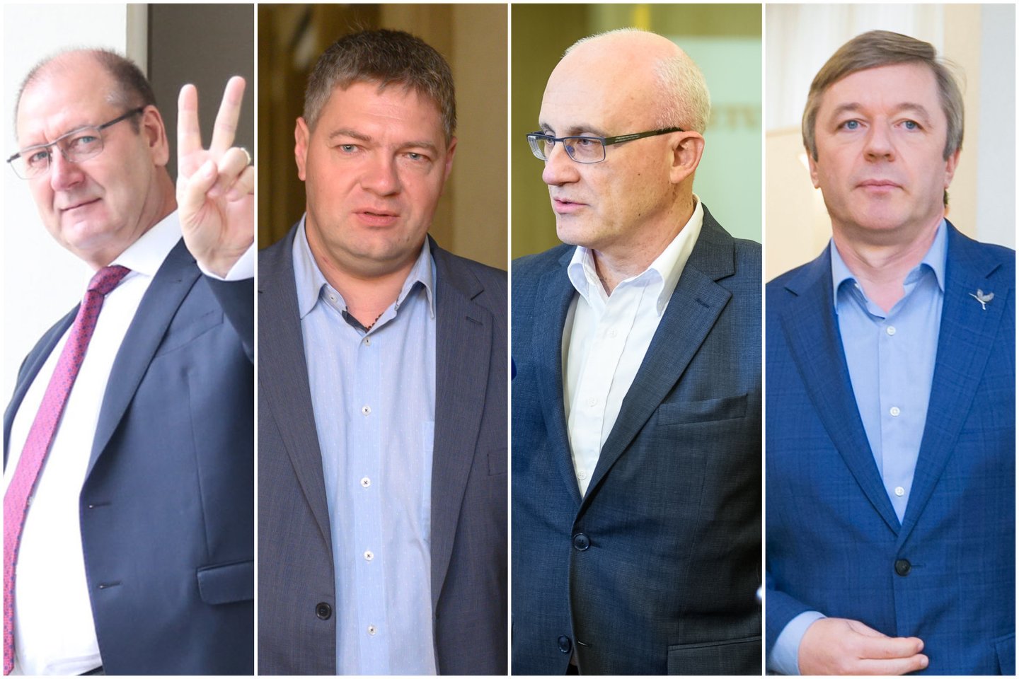 Viktoras Uspaskichas, Andrius Mazuronis, Stasys Jakeliūnas ir Ramūnas Karbauskis<br> Lrytas.lt koliažas