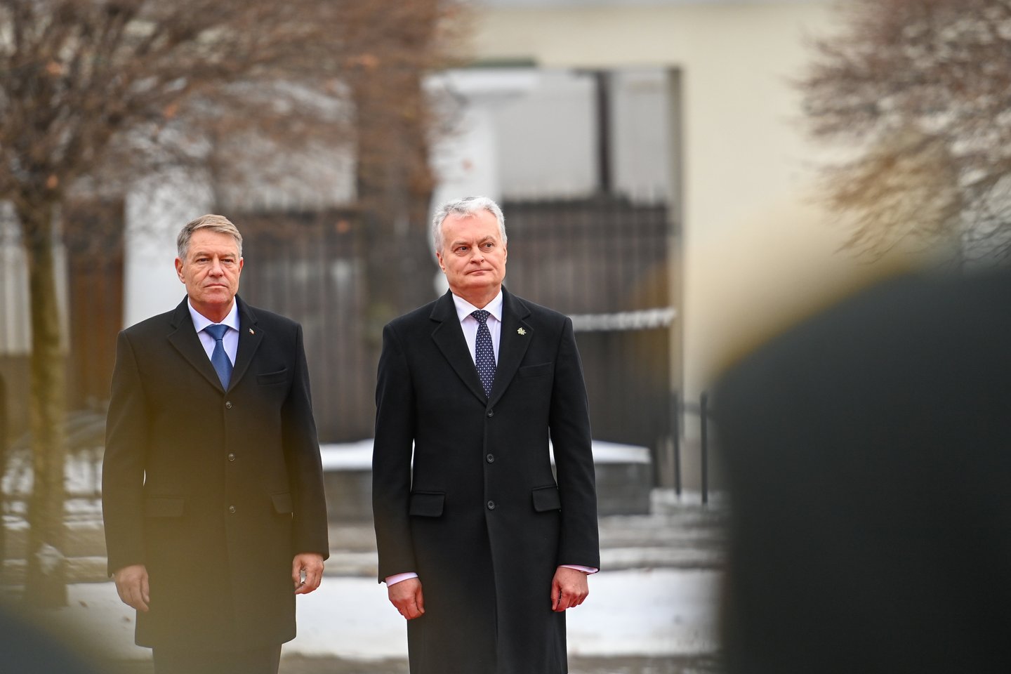 G.Nausėda susitinka su Rumunijos prezidentu K.Iohannisu.<br>Lietuvos Respublikos Prezidento kanceliarijos nuotraukos/ R.Dačkaus nuotr.