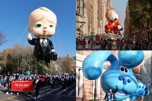 Niujorke praūžęs tradicinis Padėkos dienos paradas pateikė įspūdingų vaizdų: užfiksavo garsiausius personažus