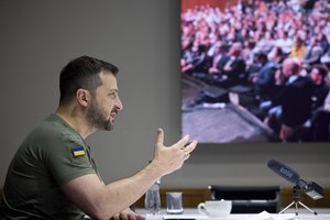 V. Zelenskis kreipėsi į susirinkusiuosius Kaune: „Europa padeda pati sau, o ne Ukrainai“