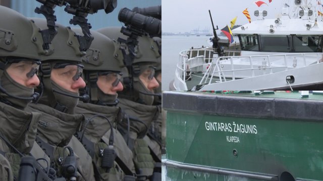 Pristatytas patrulinis pasieniečių laivas „Gintaras Žagunis“: pagrindinė misija – sienos mariose apsauga