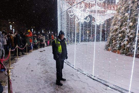 Vilniuje įžiebta Kalėdų eglė<br>T.Bauro nuotr.