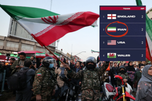 Iranas siekia JAV diskvalifikacijos pasaulio futbolo čempionate už „įžeistą šalies orumą“