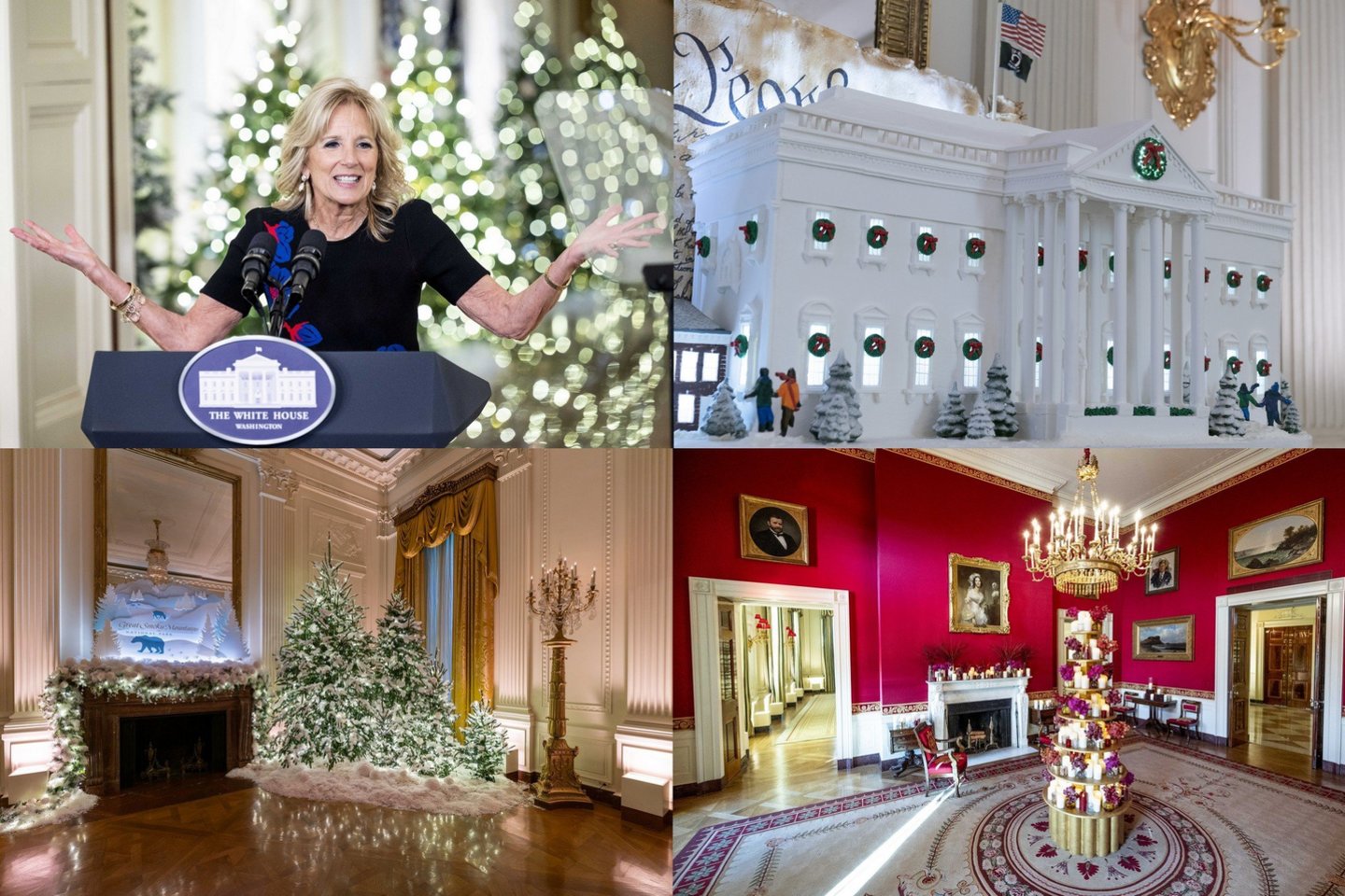  Baltieji rūmai pasipuošė Kalėdoms.<br> Scanpix/CPN nuotr.
