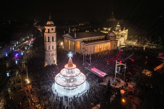 Vilniaus Kalėdų eglė.<br>V.Skaraičio nuotr.