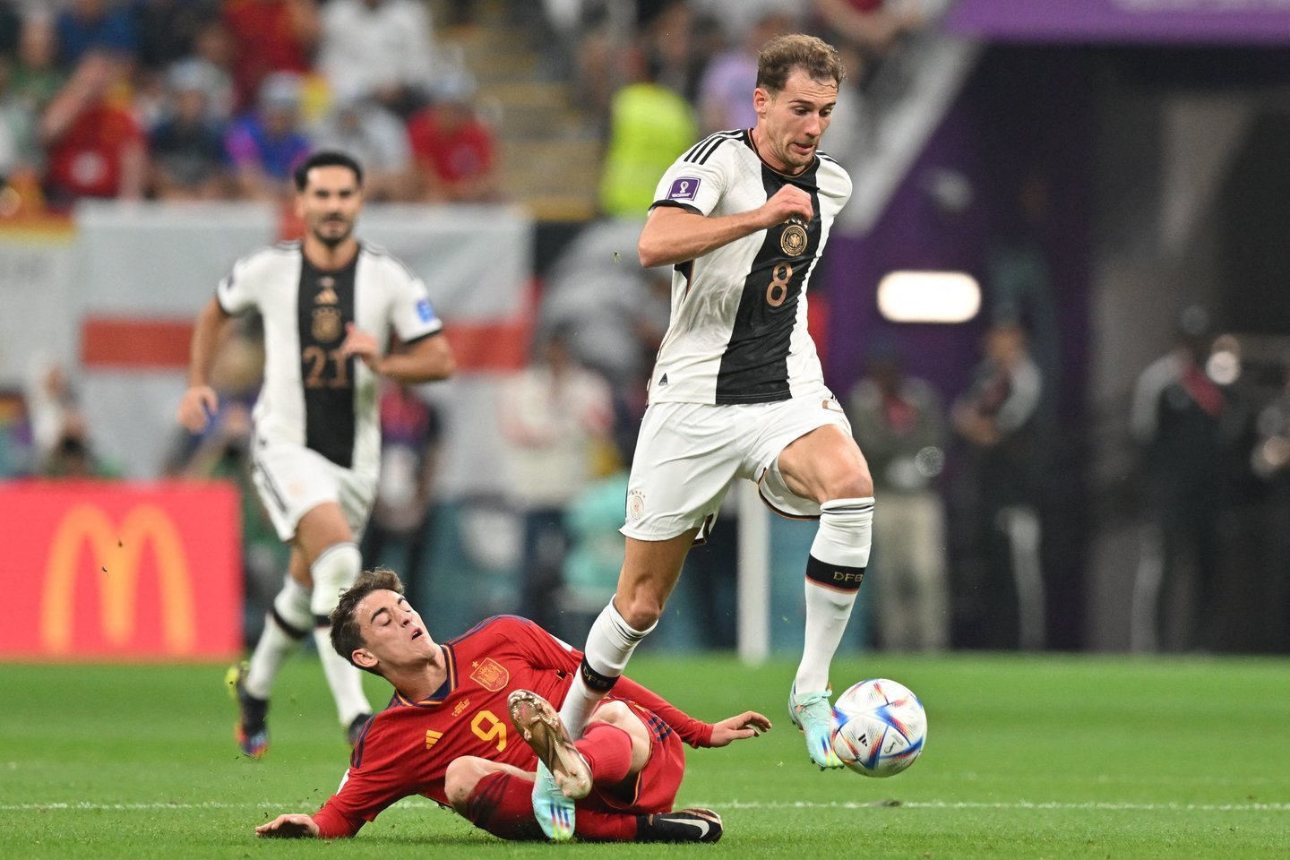 Vokietija atsitiesė mače su Ispanija.<br>AFP/Scanpix.com nuotr.