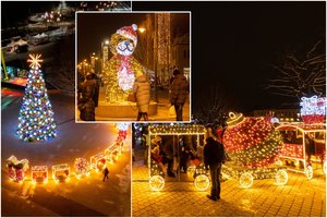 Pirmąjį žiemos vakarą Širvintose sužibo Kalėdų eglė: miestas primena kalėdinę pasaką