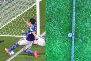 Vokietiją pražudęs Japonijos įvartis kursto aistras: kirto kamuolys liniją ar ne?