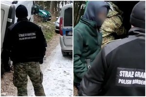 Lenkijos pasieniečiai vaikėsi iš Lietuvos įvažiavusį mikroautobusą su migrantais – 9 afganus vežė ukrainietis