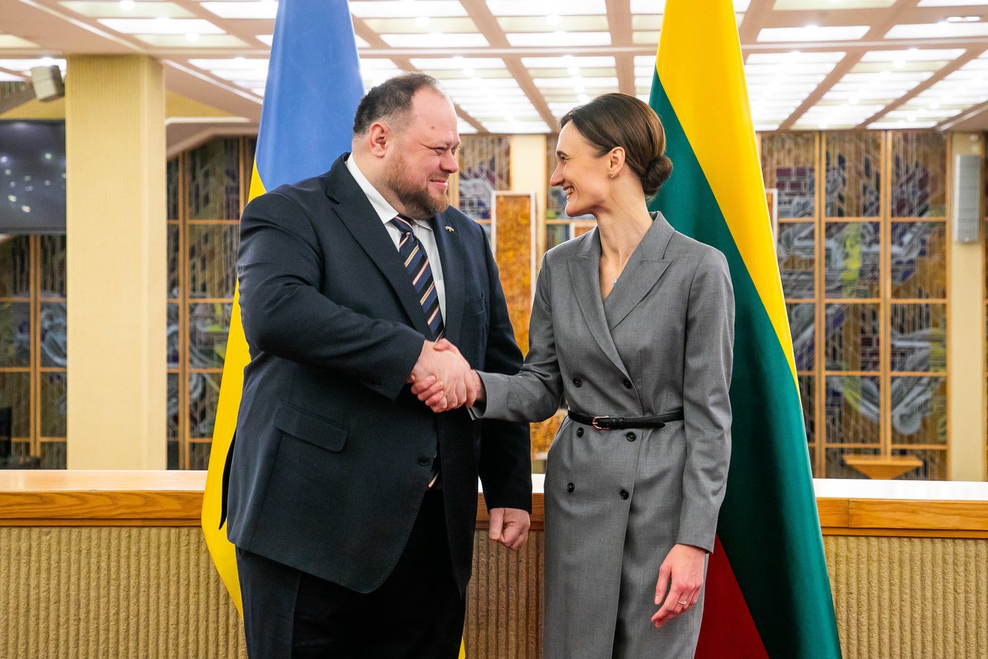 Į Seimą antradienį kreipėsi Vilniuje viešintis Ukrainos Aukščiausiosios Rados pirmininkas Ruslanas Stefančukas.<br>Dainiaus Labučio (ELTA) nuotr.