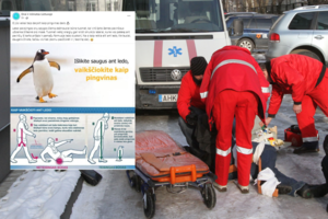 Daugėjant susižalojusių – paaiškinimas, kaip reikėtų vaikščioti ant ledo: mokykitės iš žiemos karaliaus