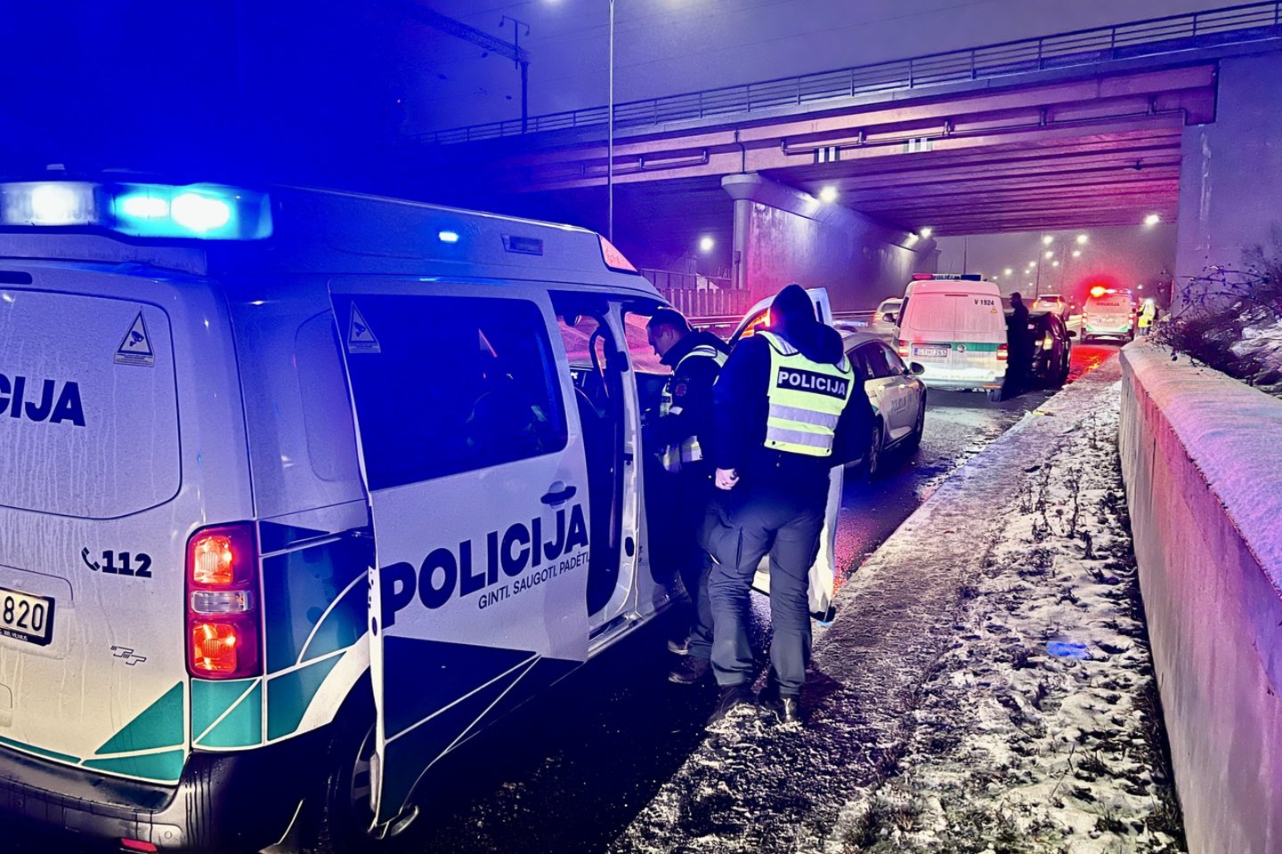 Vilniuje „Bolt“ vairuotojas sužeidė 3 pareigūnus.<br> V.Ščiavinsko nuotr.