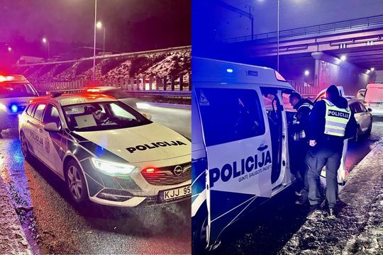 Vilniuje įsiutęs „Bolt“ vairuotojas puolė pareigūnus: smogė policininkei, o tada taranavo jų automobilį