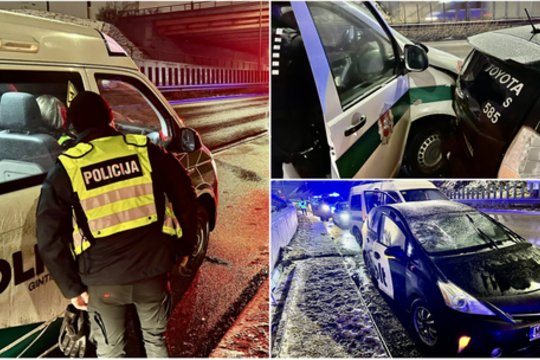 Antradienio vakarą Vilniuje – „Bolt“ gaudynės: vairuotojas sužalojo 3 pareigūnus, taranavo jų automobilį