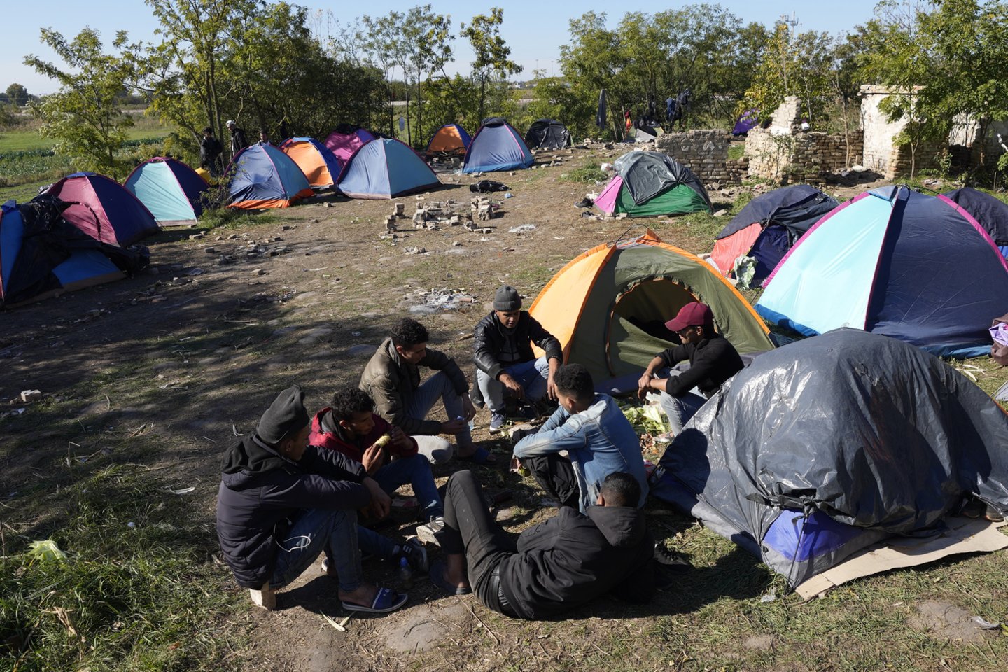 Migrantai Serbijoje.<br>AP/Scanpix nuotr.
