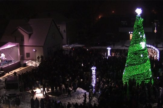  Molėtų Kalėdų eglės įžiebimas.<br> Molėtų rajono savivaldybės nuotr.