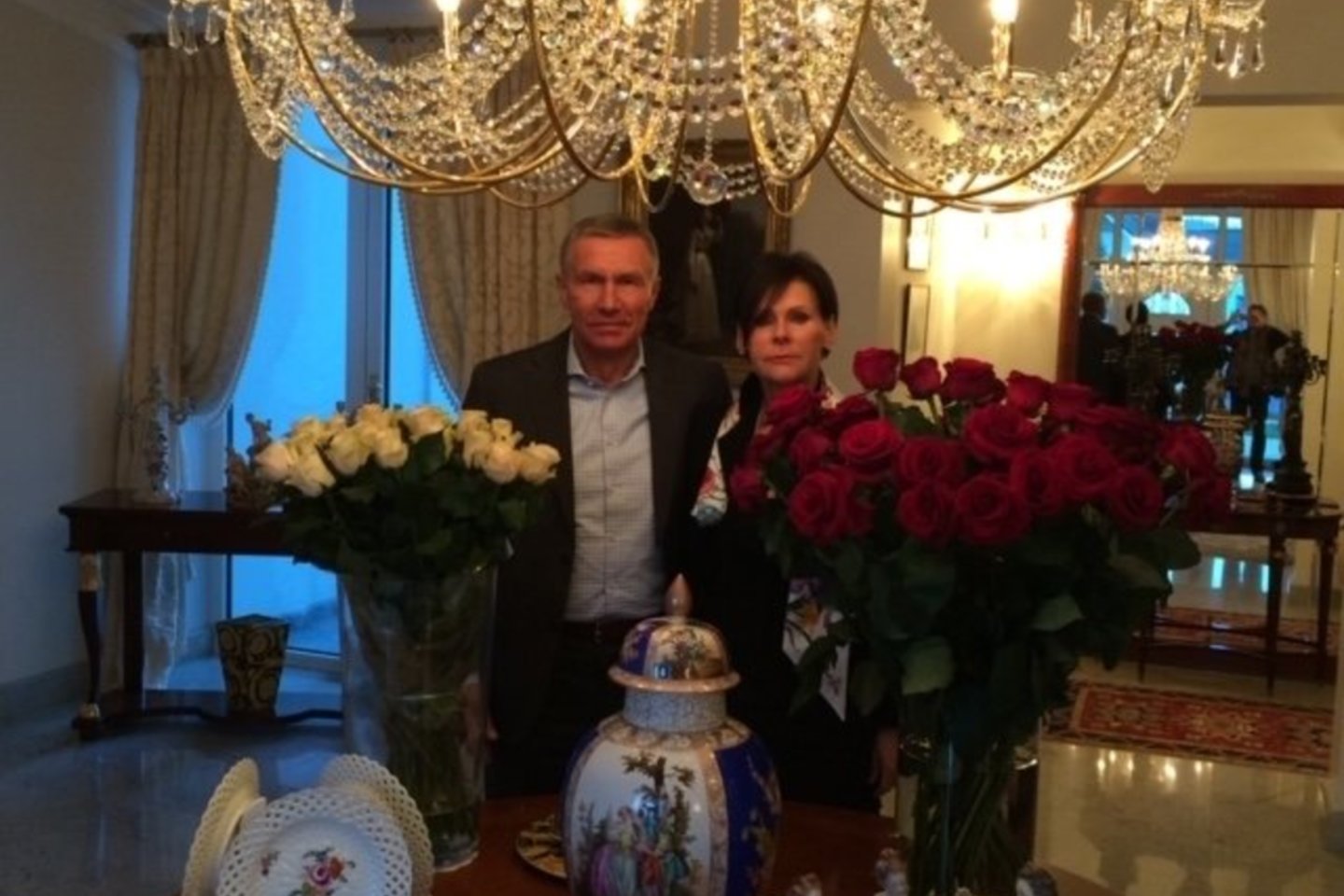 R.Karpavičius su žmona Audrone.<br>Asmeninio albumo nuotr.