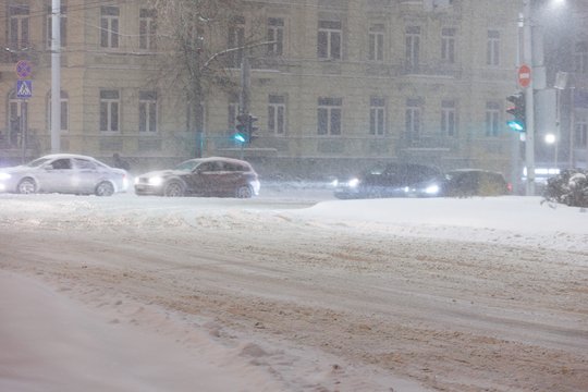  Eismo sąlygos Vilniuje.<br> T. Bauro nuotr.